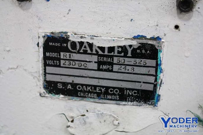 Oakley #R1, 8 station horizontal reducing mill, 3/4 HP, 230 V., serial #50-525, #68026 - Image 2