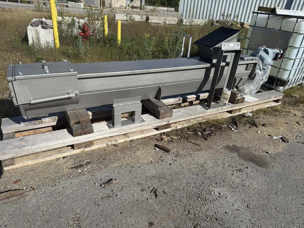 JWC Environmental #PLB-9120, Dewatering Screw Press, shaftless spiral, 2 HP mechanical gear drive, screen - Image 1