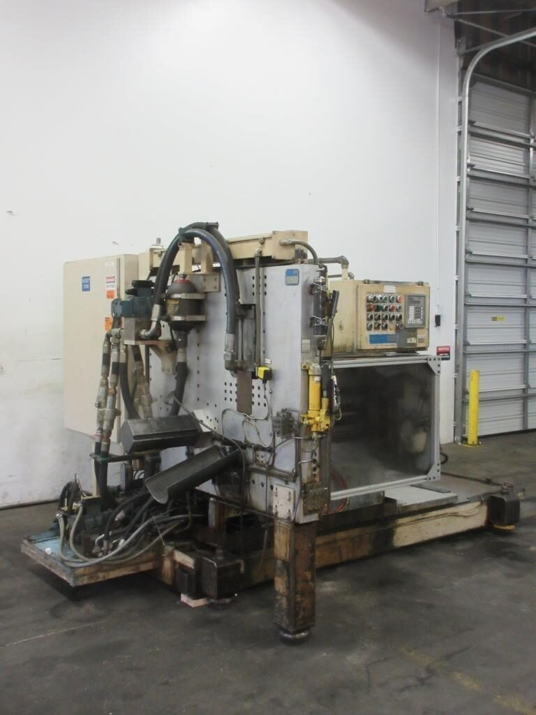 3" Hautau #SC30, dual blade tube shear cut-off, AB PLC, mounted controls, Indramat tube fdr - Image 1
