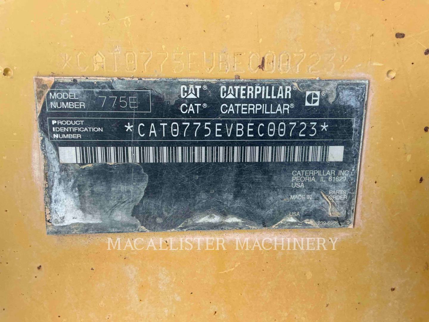 Caterpillar 775E, 45550 hours, S/N: BEC00723, 2006 - Image 6