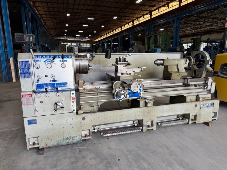 26" x 80" Sharp #2680B, engine lathe, 17" swing over cross slide, 3-jaw 12.5" chuck, 2-Axis digital read out - Image 2