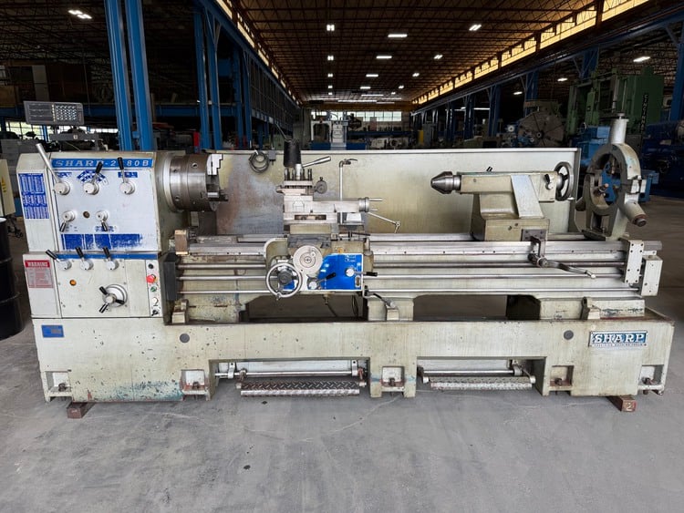 26" x 80" Sharp #2680B, engine lathe, 17" swing over cross slide, 3-jaw 12.5" chuck, 2-Axis digital read out - Image 9