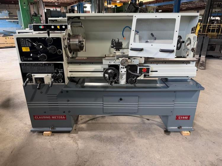 14" x 40" Clausing Metosa #C1440, toolroom lathe, 8" swing over cross slide, 3-jaw chuck, steady rest, 4 KW - Image 3