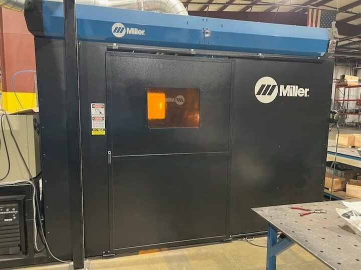 Miller, PerformArc PA-350S, Panasonic robot, Servo driven indexing turntable pay per load 350 lbs., 2020 - Image 4