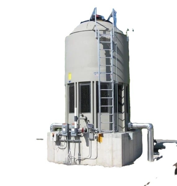 150 Ton, Delta cooling tower 300 gpm. 7.5 HP, The picture on the right is a typical installation - Image 2