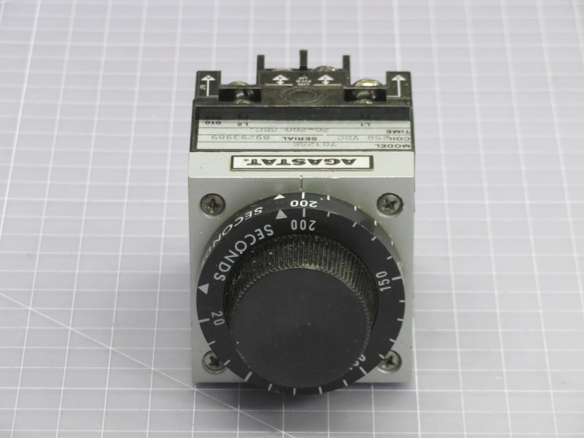 Agastat #7012SE, Time Delay Relay, 2PDT, 250 Volts DC Coil, 20-200 Sec. Delay, 10 Amp at 120 Volts AC - Image 2