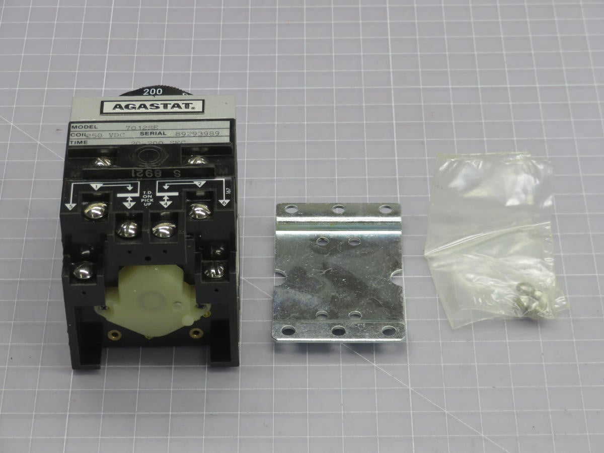 Agastat #7012SE, Time Delay Relay, 2PDT, 250 Volts DC Coil, 20-200 Sec. Delay, 10 Amp at 120 Volts AC - Image 3