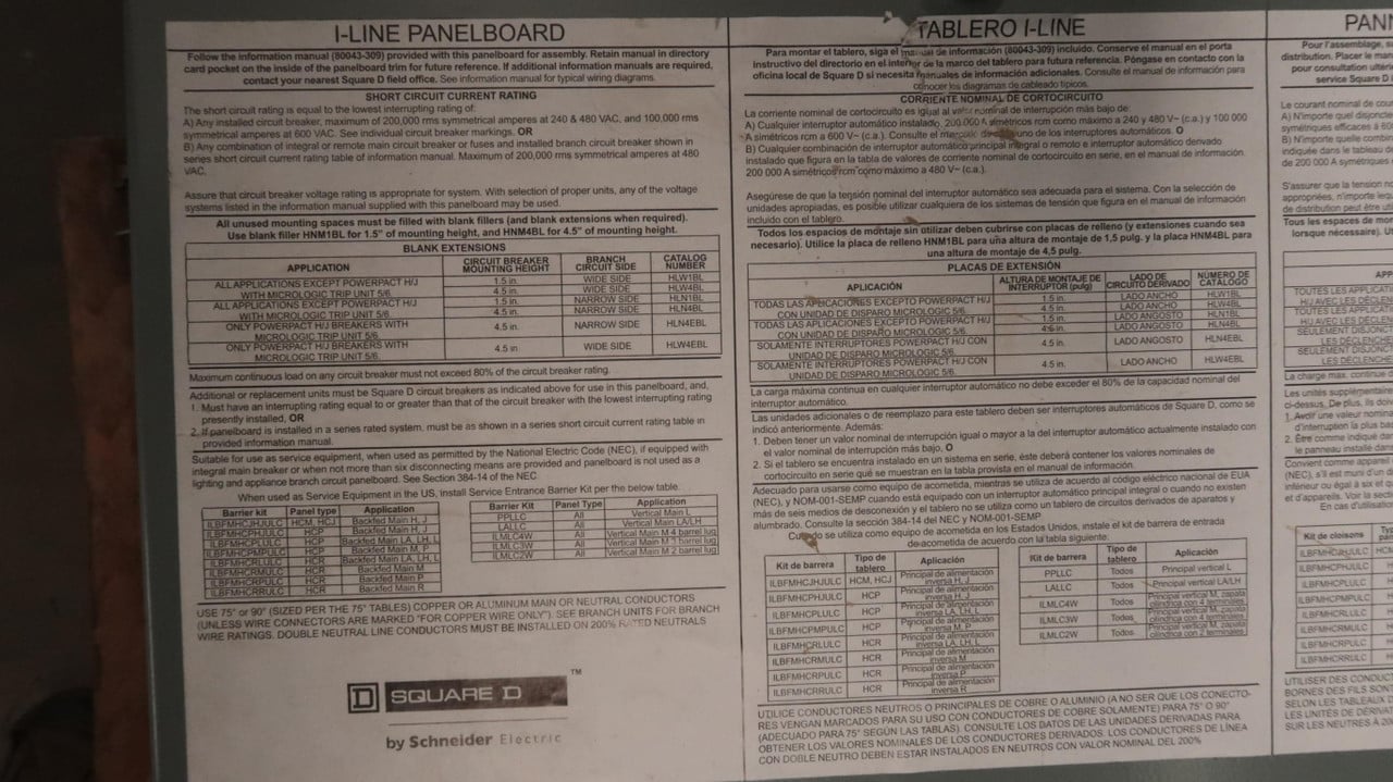 Square D 80043-309-20, i-line circuit breaker power distribution panelboa, AS IS - Image 6
