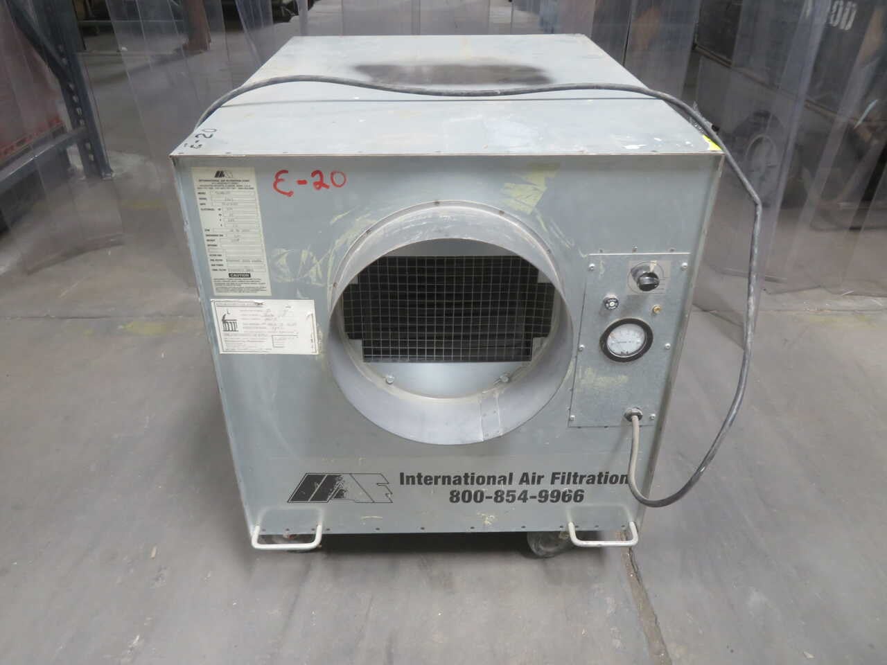 International Air Filtration #DASH-20, Portable HEPA Air Filtration/Negative Air Machine - Image 5