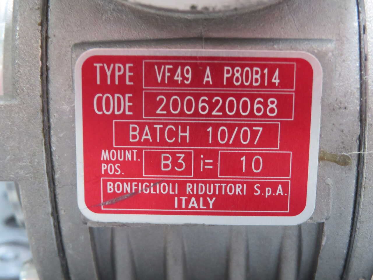 Carpanelli #MA80B4, Motorized Worm Gear Jack System, VF49, P80B14 - Image 9