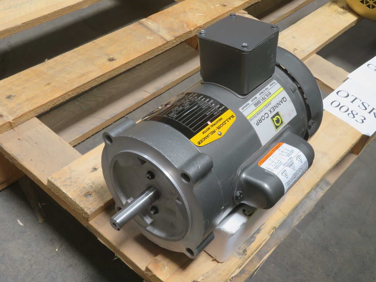 1/2 HP 1725 RPM Baldor #VL3504, Frame 56C, 1 phase, TEFC, C-Face Motor, 60 Hz. - Image 1