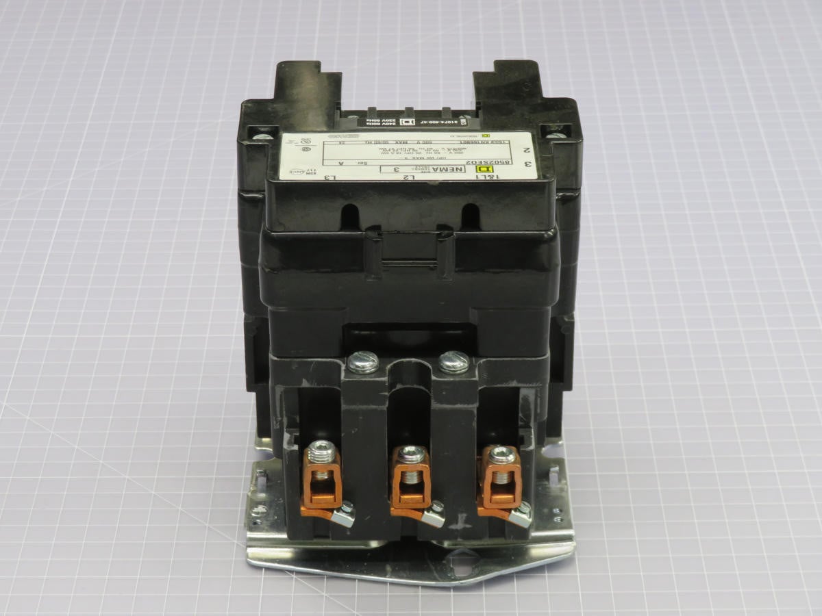 90 Amp, Square D #8502SE02, NEMA Size 3 Contactor, 3 Pole, 24 Volts AC Coil - Image 3