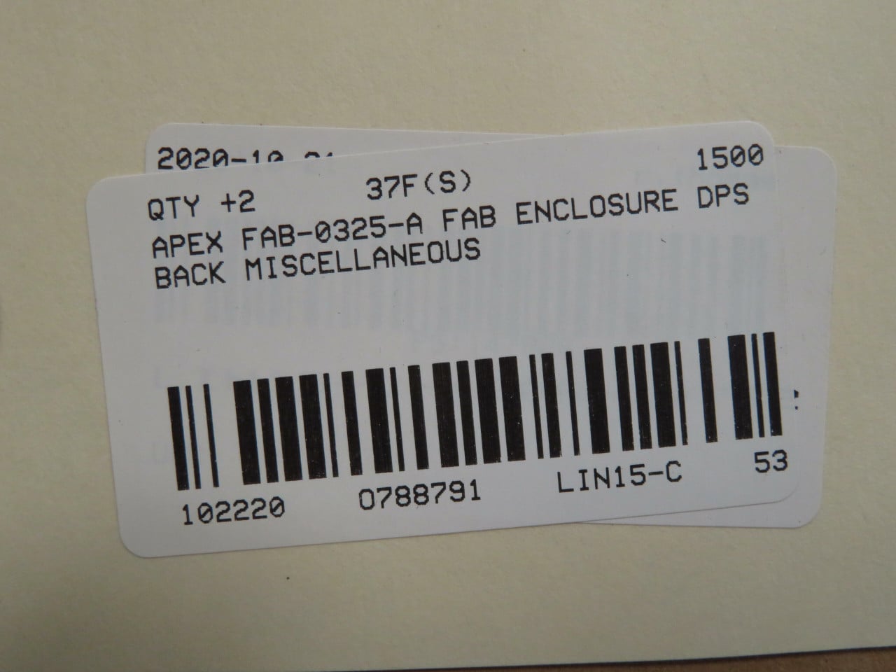 Apex #FAB-0325-A, Back Fab Enclosure, DPS - Image 10