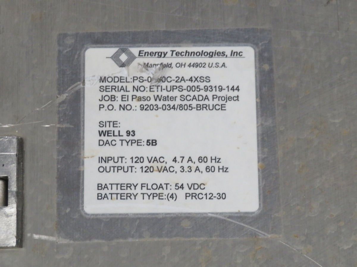 Hoffman #AB441343, Stainless Steel Industrial Control Panel Enclosure - Image 7