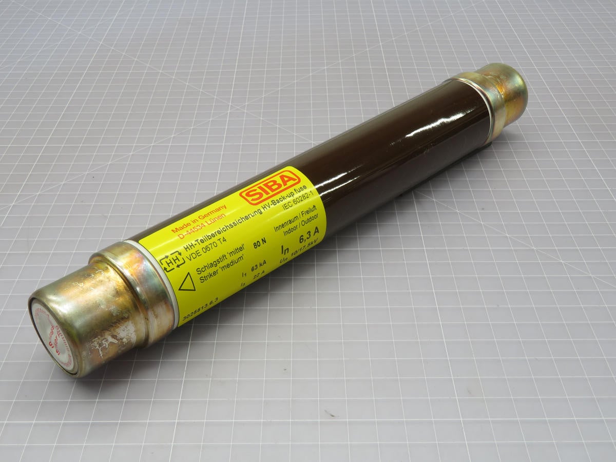 16 Amp 10-17 KV Siba #302551316, Medium Voltage Fuse, 2.1" dia., 63 KA - Image 1