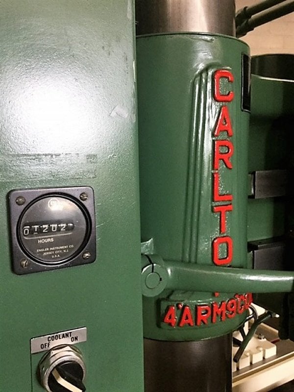 4' -9" Carlton, #4MT, 52" under spindle, 100-2000 RPM, 5 HP, power elevation, tilting box table - Image 5