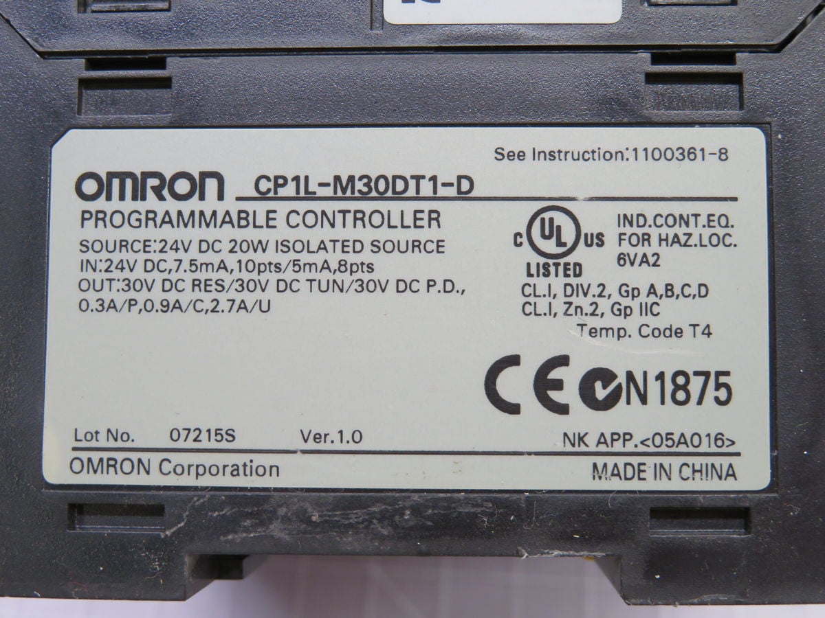 Omron #CP1L-M30DT1-D, Programmable Controller - Image 3