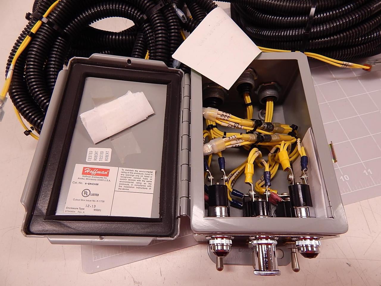 Hoffman #A-604CHQR, Cutout Box, Control Harness 622-6278 - Image 3