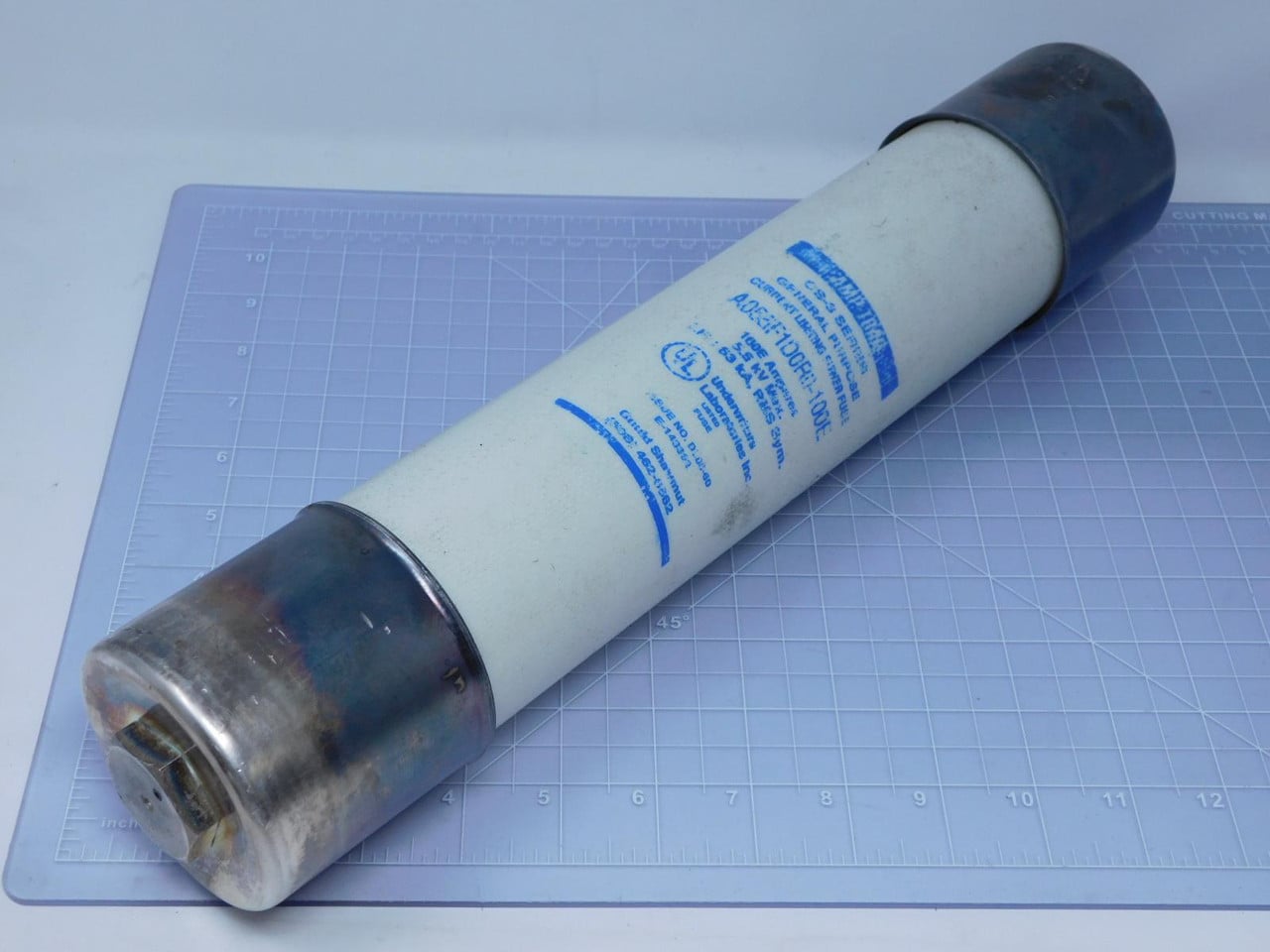 100 Amp 5.5 KV Ferraz Shawmut #A055F1D0R0-100E, CS-3 Series Current Limiting Power Fuse - Image 1