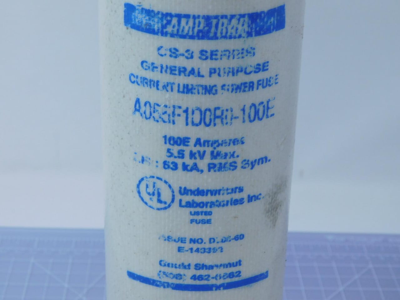 100 Amp 5.5 KV Ferraz Shawmut #A055F1D0R0-100E, CS-3 Series Current Limiting Power Fuse - Image 5