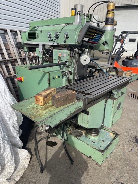 Universal milling machine, vertical mill, 18" x 48.5" table, 37" X, 26" Y, 13" Z, #40 taper, digital read - Image 3