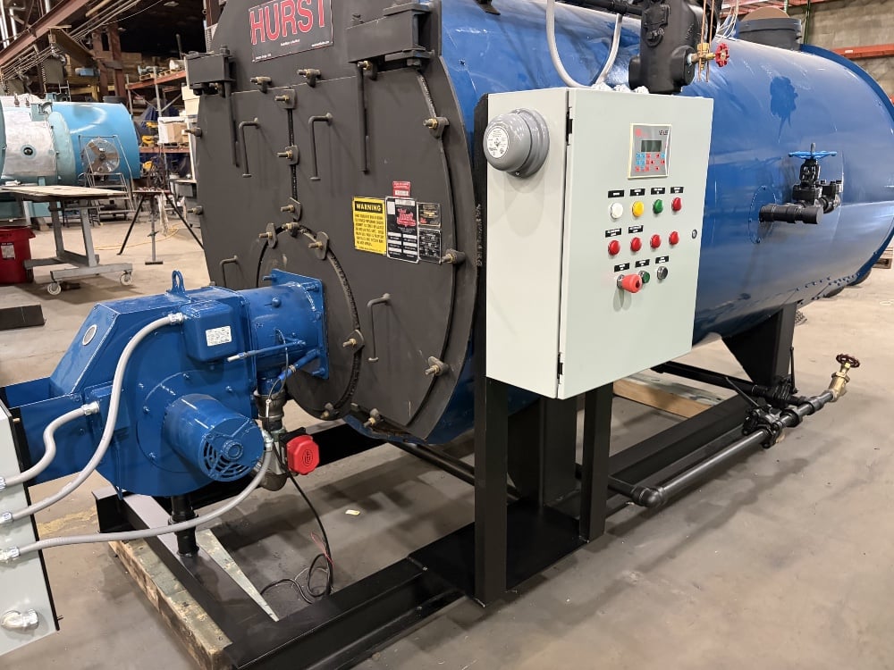 100 HP Hurst Boiler, 150 PSI, firetube, steam, natural gas fired, reconditioned w/ warranty, Nexus Controls - Image 4