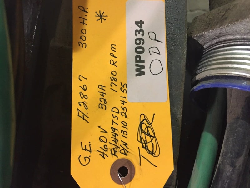 300 HP RPM General Electric, Frame 449TSD, ODP, 324 amp, 460 Volts Atlas Copco 1310-2541-55 - Image 1