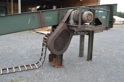 14" wide x 26' long, Drag Chain/Box Chain Conveyor, 16" tall trough, nylon lined, 5 HP Teco gear box, 45 RPM - Image 3