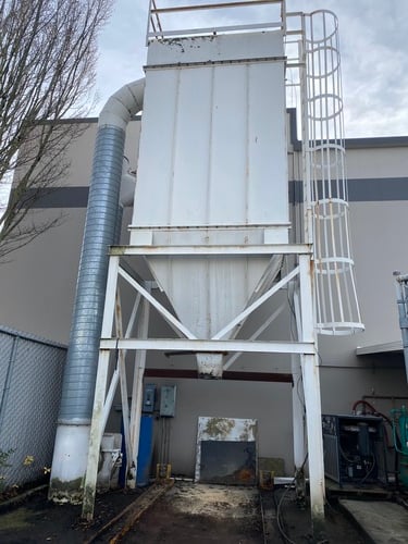8000-10000 cfm, Carothers, Baghouse Dust Collector, 64 filter bags, 1,024 sq.ft. cloth area, 50 HP Chicago - Image 2