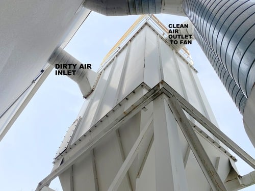 8000-10000 cfm, Carothers, Baghouse Dust Collector, 64 filter bags, 1,024 sq.ft. cloth area, 50 HP Chicago - Image 4