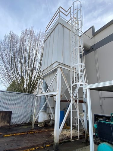 8000-10000 cfm, Carothers, Baghouse Dust Collector, 64 filter bags, 1,024 sq.ft. cloth area, 50 HP Chicago - Image 8
