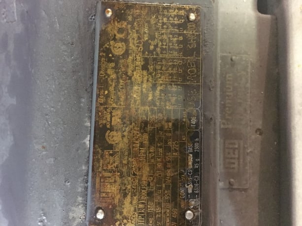 200 HP 1780 RPM Weg, Frame 445TSD, (Megs Bad), 225 amp, 460 Volts - Image 2