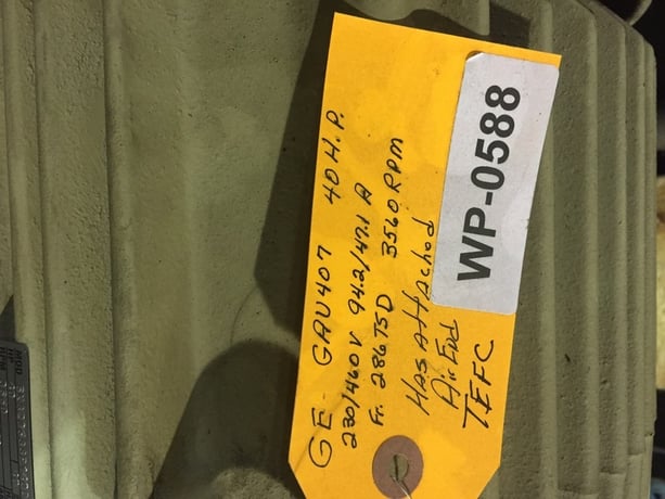 40 HP 3560 RPM General Electric, Frame 286TSD, TEFC, 94.2/47.1 amp, 230/460 Volts - Image 1