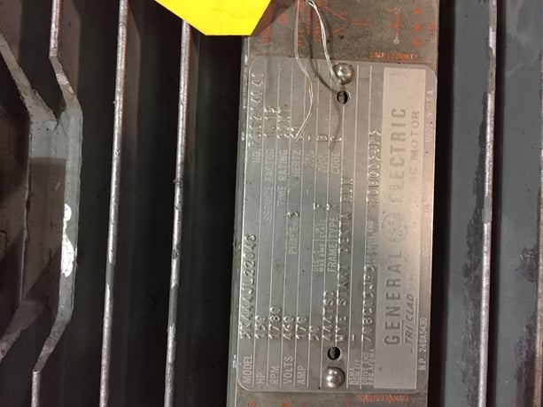 150 HP 1780 RPM General Electric, Frame 444TSD, ODP, 170 amp, 460 Volts - Image 2