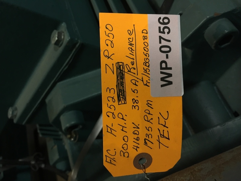 300 HP 1735 RPM Reliance, Frame 5008D, TEFC, 38.5 amp, 4160 Volts - Image 1