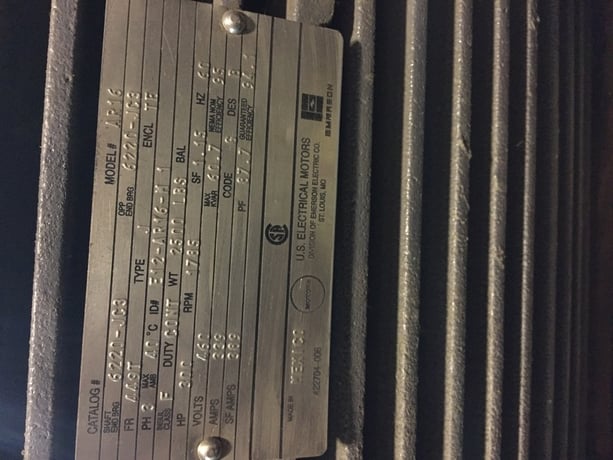 300 HP 1785 RPM U.S. Motors, Frame 449T, TEFC, 339 amp, 460 Volts - Image 2