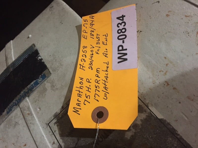 75 HP 1775 RPM Marathon, Frame 365T, ODP, 188/94 amp, 230/460 Volts - Image 1