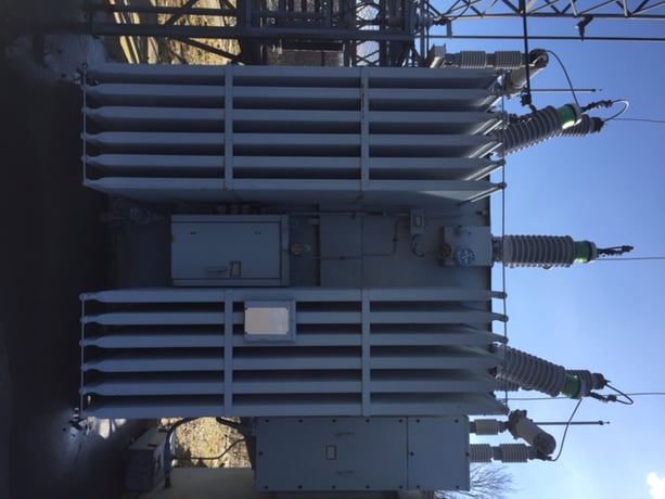 5000/5600/7000 kVA, 115000 Delta Primary, 4160/2400 WYE Secondary, General Electric Substation - Image 1