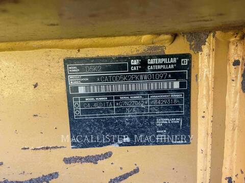 Caterpillar D5K2XL, 3395 hours, S/N: KWW01097, 2015 - Image 6