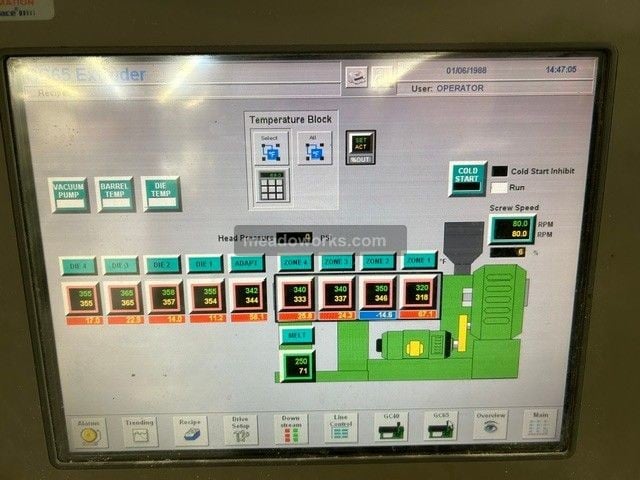 2.6" Davis Standard #GC-65/GC-40, Pipe & Profile Co-Extrusion Line, single screw, CDS puller, 16' calibration - Image 4