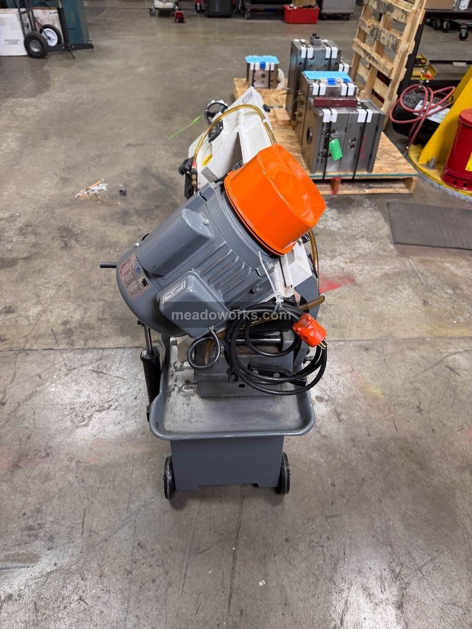 7" x 12" Wilton #3410, Horizontal/Vertical Band Saw, coolant system w/pump, swivel vise, wheeled base - Image 2
