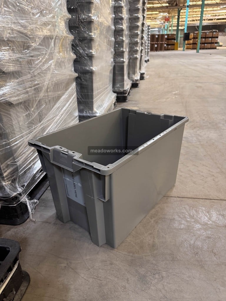 2.1 cu.ft., Plastic Totes, Stack & Nest Containers, 23.6" x 15.8" x 14.3" containers, 5.5 lb., Lot of 5,000 - Image 7