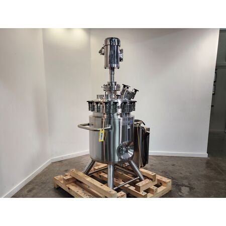 Paul Mueller, 316 Stainless Steel jacketed reactor mix tank, 3 HP Quadro high shear disperser mixer, parts - Image 2