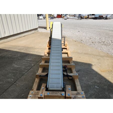 10" wide x 10' long, Multi-Conveyor, cleated plastic belt elevating conveyor, 25° incline, 50" discharge - Image 4