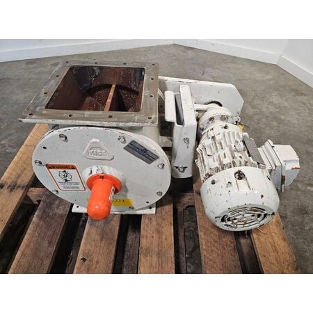 10" Kice Industries #VJOT14X10X10, rotary airlock valve, Carbon Steel, 8 vane open end rotor, 14 RPM, 1 HP - Image 2