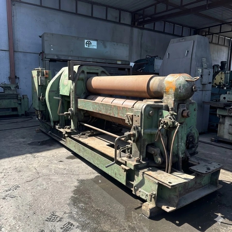 4' x 5/8" Webb #6L, Initial Pinch Plate Roll, pneumatic air operated drop end, power roll adjustment, gearbox - Image 3