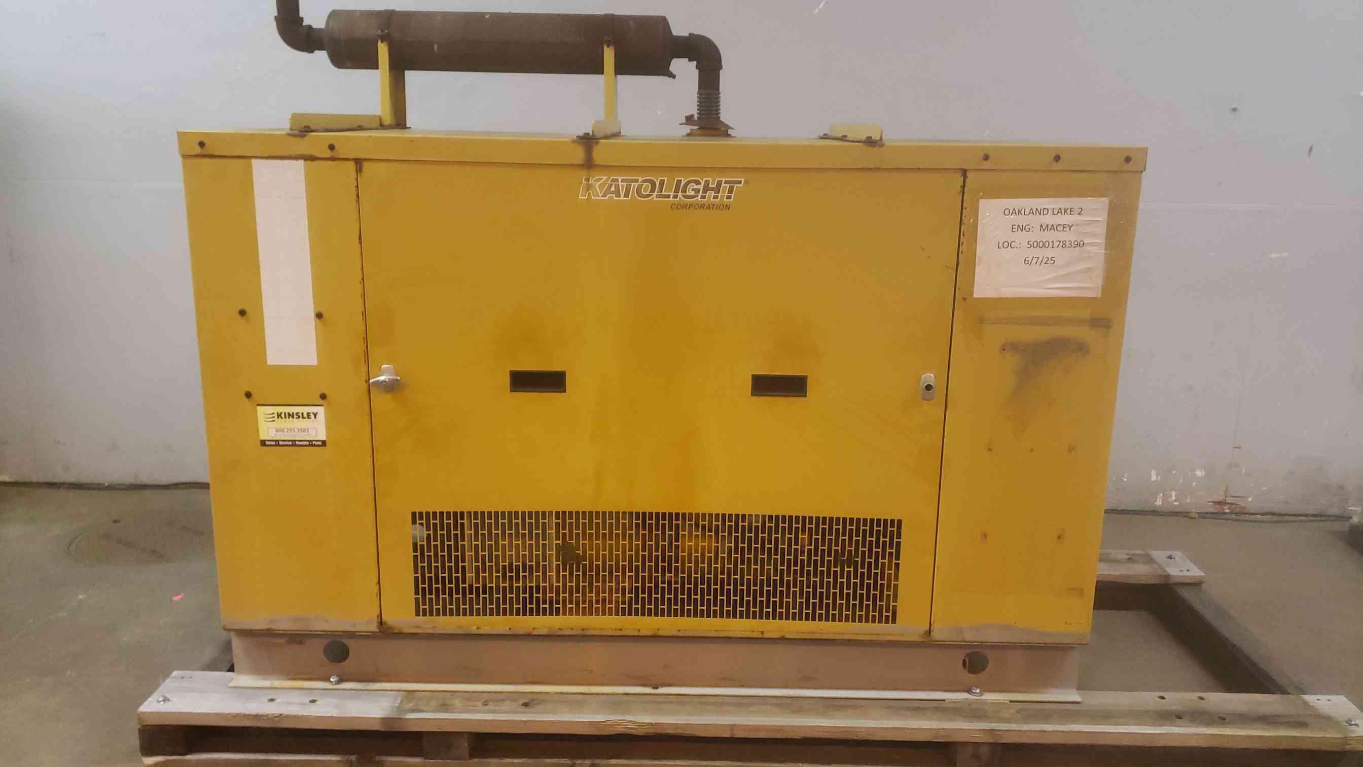 35 KW Kato light #N35FPG4, NG/LP generator set, 120/208 Volts, 1 & 3 phase, 43.75 KVA, 4.3L engine, 163 hours - Image 1