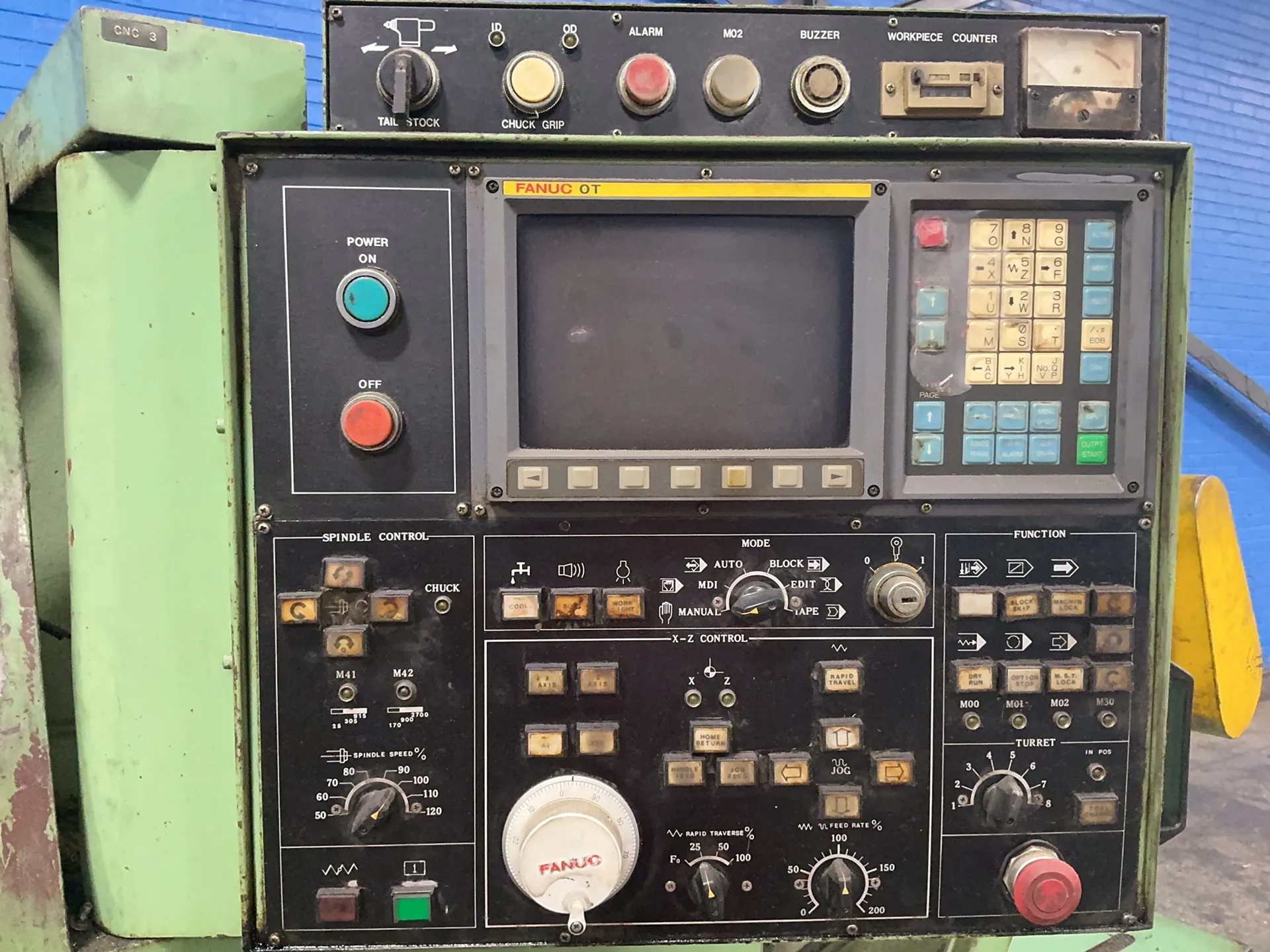 Tatung #CNC TL-15S, CNC Lathe, Fanuc OT control, 10" 2-jaw chuck, 1" bore, multiposition tool changer - Image 5