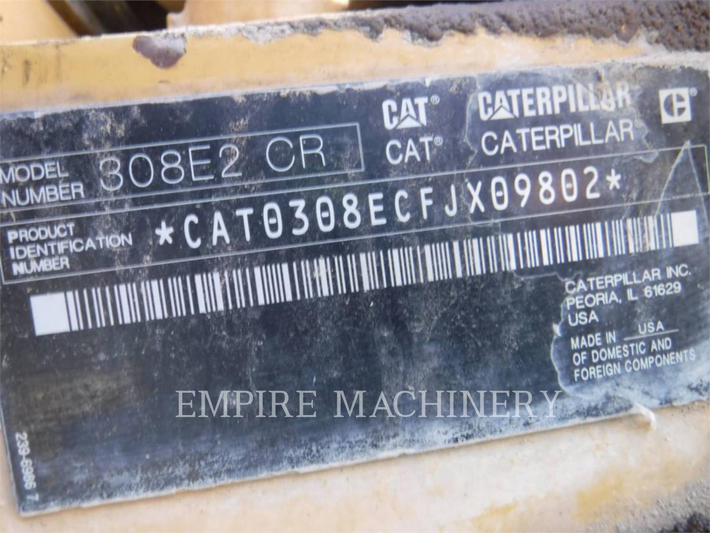 Caterpillar 308E2, 3737 hours, S/N: FJX09802, 2018 - Image 2