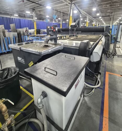 Omax #Optimax-80X, CNC waterjet, 181" x86" table, 160" X, 80" Y, 12" Z, 60000 psi, 50 HP, 5-axis cutting - Image 7